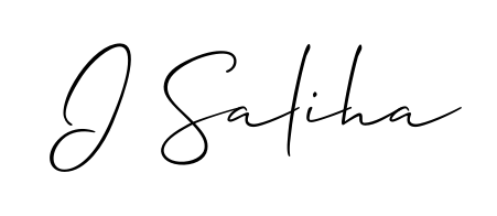 Stand out with a creative autograph for I Saliha. The Allison_Script styling blends modern aesthetics with classic signature flourishes. I Saliha signature style 2 images and pictures png