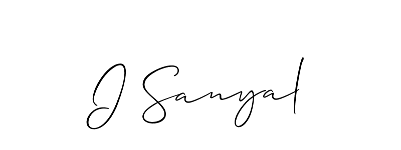 You can use this online signature creator to create a handwritten signature for the name I Sanyal. This is the best online autograph maker. I Sanyal signature style 2 images and pictures png