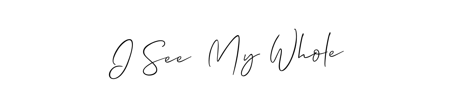 Design your own signature with our free online signature maker. With this signature software, you can create a handwritten (Allison_Script) signature for name I See  My Whole. I See  My Whole signature style 2 images and pictures png