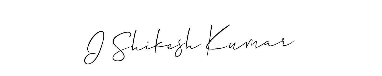 Also we have I Shikesh Kumar name is the best signature style. Create professional handwritten signature collection using Allison_Script autograph style. I Shikesh Kumar signature style 2 images and pictures png