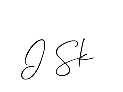 The best way (Allison_Script) to make a short signature is to pick only two or three words in your name. The name I Sk include a total of six letters. For converting this name. I Sk signature style 2 images and pictures png