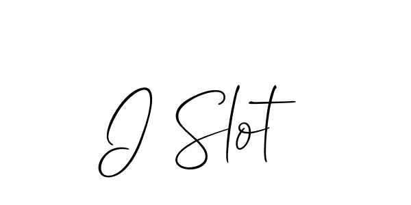 How to make I Slot name signature. Use Allison_Script style for creating short signs online. This is the latest handwritten sign. I Slot signature style 2 images and pictures png