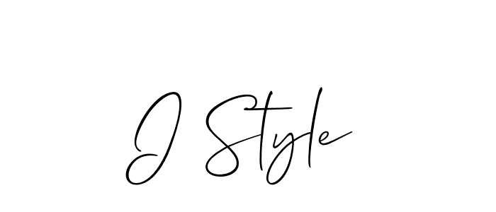 How to make I Style signature? Allison_Script is a professional autograph style. Create handwritten signature for I Style name. I Style signature style 2 images and pictures png