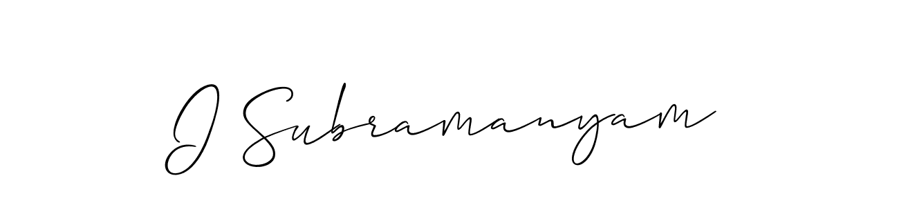 How to Draw I Subramanyam signature style? Allison_Script is a latest design signature styles for name I Subramanyam. I Subramanyam signature style 2 images and pictures png