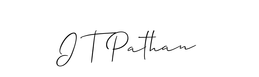 if you are searching for the best signature style for your name I T Pathan. so please give up your signature search. here we have designed multiple signature styles  using Allison_Script. I T Pathan signature style 2 images and pictures png