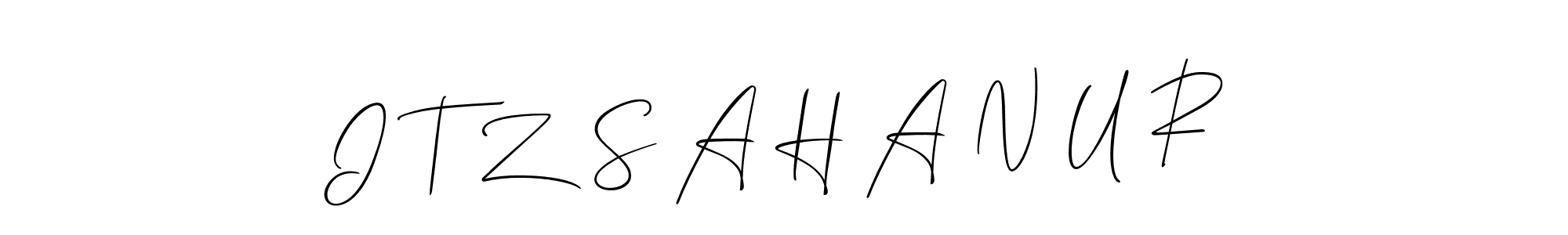 You can use this online signature creator to create a handwritten signature for the name I T Z  S A H A N U R. This is the best online autograph maker. I T Z  S A H A N U R signature style 2 images and pictures png