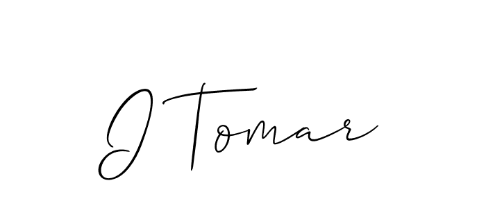 You should practise on your own different ways (Allison_Script) to write your name (I Tomar) in signature. don't let someone else do it for you. I Tomar signature style 2 images and pictures png