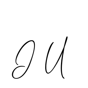 You should practise on your own different ways (Allison_Script) to write your name (I U) in signature. don't let someone else do it for you. I U signature style 2 images and pictures png