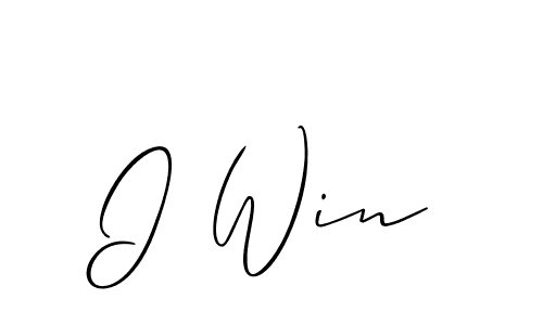 Best and Professional Signature Style for I Win. Allison_Script Best Signature Style Collection. I Win signature style 2 images and pictures png
