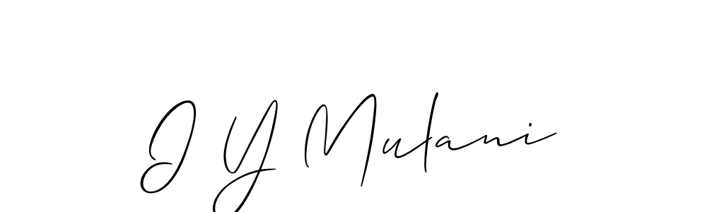 Once you've used our free online signature maker to create your best signature Allison_Script style, it's time to enjoy all of the benefits that I Y Mulani name signing documents. I Y Mulani signature style 2 images and pictures png