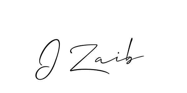 Design your own signature with our free online signature maker. With this signature software, you can create a handwritten (Allison_Script) signature for name I Zaib. I Zaib signature style 2 images and pictures png