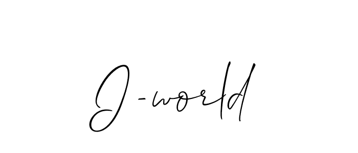 Design your own signature with our free online signature maker. With this signature software, you can create a handwritten (Allison_Script) signature for name I-world. I-world signature style 2 images and pictures png