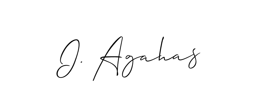 How to make I. Agahas signature? Allison_Script is a professional autograph style. Create handwritten signature for I. Agahas name. I. Agahas signature style 2 images and pictures png