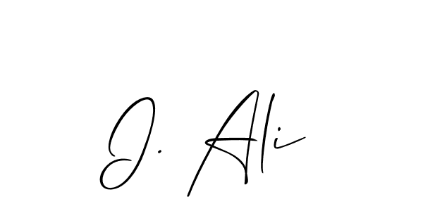 Create a beautiful signature design for name I. Ali. With this signature (Allison_Script) fonts, you can make a handwritten signature for free. I. Ali signature style 2 images and pictures png