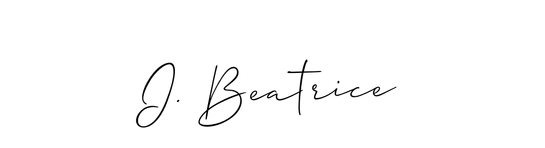 You can use this online signature creator to create a handwritten signature for the name I. Beatrice. This is the best online autograph maker. I. Beatrice signature style 2 images and pictures png