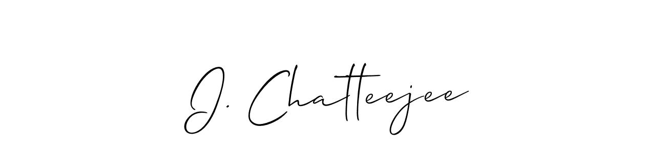 How to make I. Chatteejee signature? Allison_Script is a professional autograph style. Create handwritten signature for I. Chatteejee name. I. Chatteejee signature style 2 images and pictures png