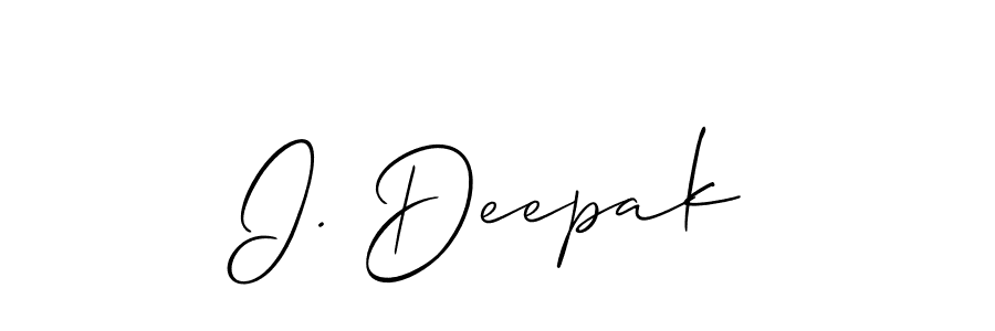 How to make I. Deepak name signature. Use Allison_Script style for creating short signs online. This is the latest handwritten sign. I. Deepak signature style 2 images and pictures png
