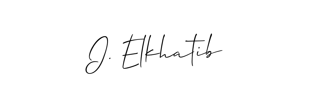 Check out images of Autograph of I. Elkhatib name. Actor I. Elkhatib Signature Style. Allison_Script is a professional sign style online. I. Elkhatib signature style 2 images and pictures png