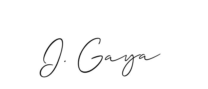 Best and Professional Signature Style for I. Gaya. Allison_Script Best Signature Style Collection. I. Gaya signature style 2 images and pictures png