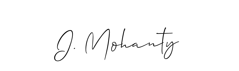 It looks lik you need a new signature style for name I. Mohanty. Design unique handwritten (Allison_Script) signature with our free signature maker in just a few clicks. I. Mohanty signature style 2 images and pictures png