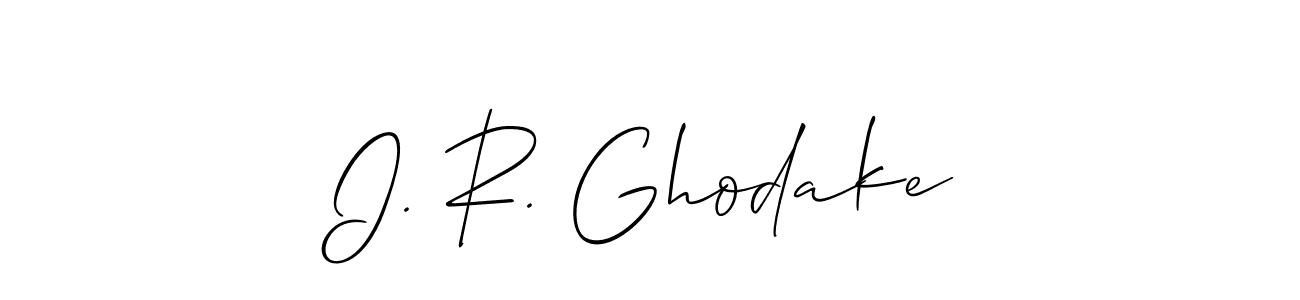 Make a beautiful signature design for name I. R. Ghodake. With this signature (Allison_Script) style, you can create a handwritten signature for free. I. R. Ghodake signature style 2 images and pictures png