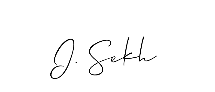 It looks lik you need a new signature style for name I. Sekh. Design unique handwritten (Allison_Script) signature with our free signature maker in just a few clicks. I. Sekh signature style 2 images and pictures png