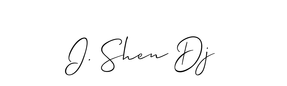 How to Draw I. Shen Dj signature style? Allison_Script is a latest design signature styles for name I. Shen Dj. I. Shen Dj signature style 2 images and pictures png