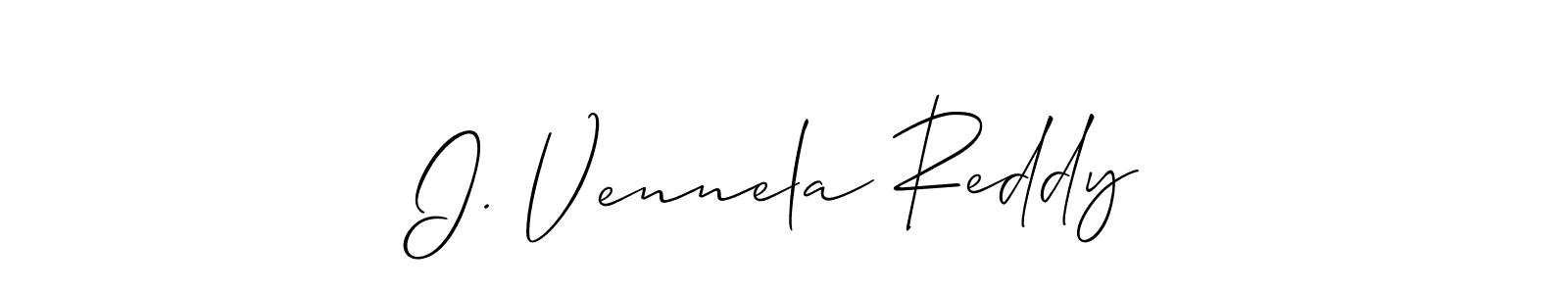 How to Draw I. Vennela Reddy signature style? Allison_Script is a latest design signature styles for name I. Vennela Reddy. I. Vennela Reddy signature style 2 images and pictures png