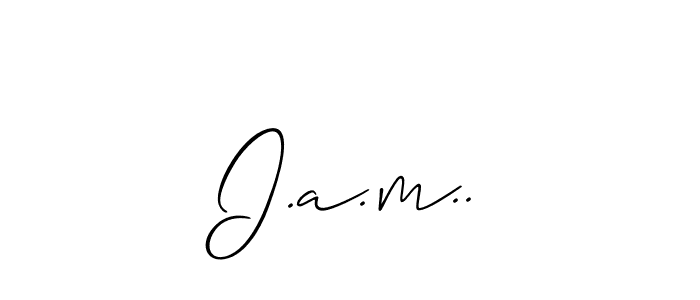 Also we have I.a.m.. name is the best signature style. Create professional handwritten signature collection using Allison_Script autograph style. I.a.m.. signature style 2 images and pictures png