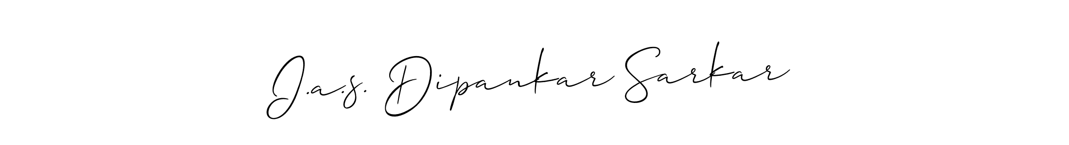 Use a signature maker to create a handwritten signature online. With this signature software, you can design (Allison_Script) your own signature for name I.a.s. Dipankar Sarkar. I.a.s. Dipankar Sarkar signature style 2 images and pictures png