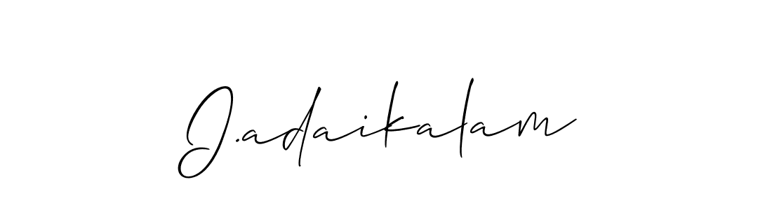 Design your own signature with our free online signature maker. With this signature software, you can create a handwritten (Allison_Script) signature for name I.adaikalam. I.adaikalam signature style 2 images and pictures png