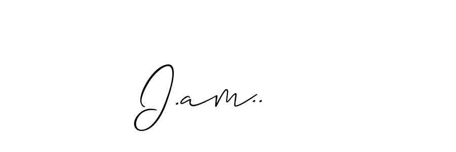 Create a beautiful signature design for name I.am..   . With this signature (Allison_Script) fonts, you can make a handwritten signature for free. I.am..    signature style 2 images and pictures png