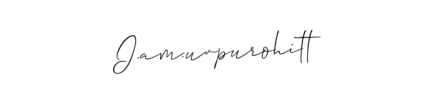 Also You can easily find your signature by using the search form. We will create I.am.uvpurohitt name handwritten signature images for you free of cost using Allison_Script sign style. I.am.uvpurohitt signature style 2 images and pictures png