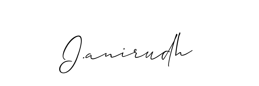 Also You can easily find your signature by using the search form. We will create I.anirudh name handwritten signature images for you free of cost using Allison_Script sign style. I.anirudh signature style 2 images and pictures png