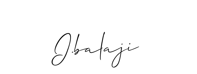 Design your own signature with our free online signature maker. With this signature software, you can create a handwritten (Allison_Script) signature for name I.balaji. I.balaji signature style 2 images and pictures png