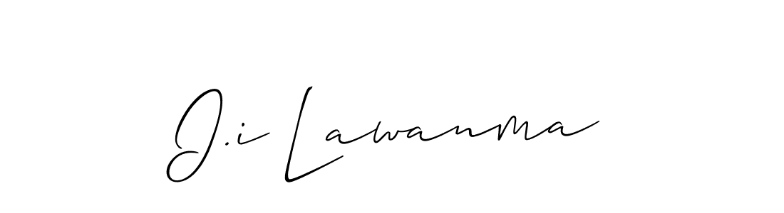 Use a signature maker to create a handwritten signature online. With this signature software, you can design (Allison_Script) your own signature for name I.i Lawanma. I.i Lawanma signature style 2 images and pictures png