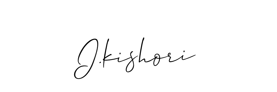 Also we have I.kishori name is the best signature style. Create professional handwritten signature collection using Allison_Script autograph style. I.kishori signature style 2 images and pictures png