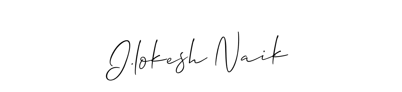 Create a beautiful signature design for name I.lokesh Naik. With this signature (Allison_Script) fonts, you can make a handwritten signature for free. I.lokesh Naik signature style 2 images and pictures png