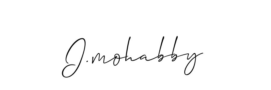 It looks lik you need a new signature style for name I.mohabby. Design unique handwritten (Allison_Script) signature with our free signature maker in just a few clicks. I.mohabby signature style 2 images and pictures png