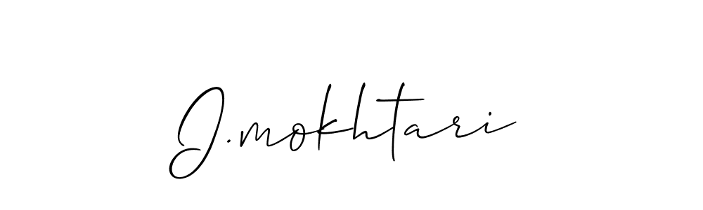 How to make I.mokhtari name signature. Use Allison_Script style for creating short signs online. This is the latest handwritten sign. I.mokhtari signature style 2 images and pictures png