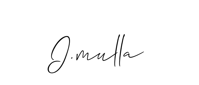 Also You can easily find your signature by using the search form. We will create I.mulla name handwritten signature images for you free of cost using Allison_Script sign style. I.mulla signature style 2 images and pictures png