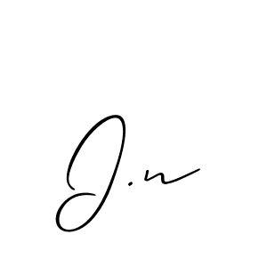 You should practise on your own different ways (Allison_Script) to write your name (I.n) in signature. don't let someone else do it for you. I.n signature style 2 images and pictures png