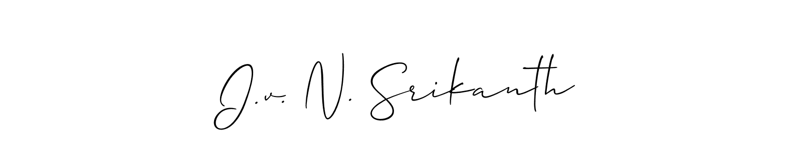 Check out images of Autograph of I.v. N. Srikanth name. Actor I.v. N. Srikanth Signature Style. Allison_Script is a professional sign style online. I.v. N. Srikanth signature style 2 images and pictures png