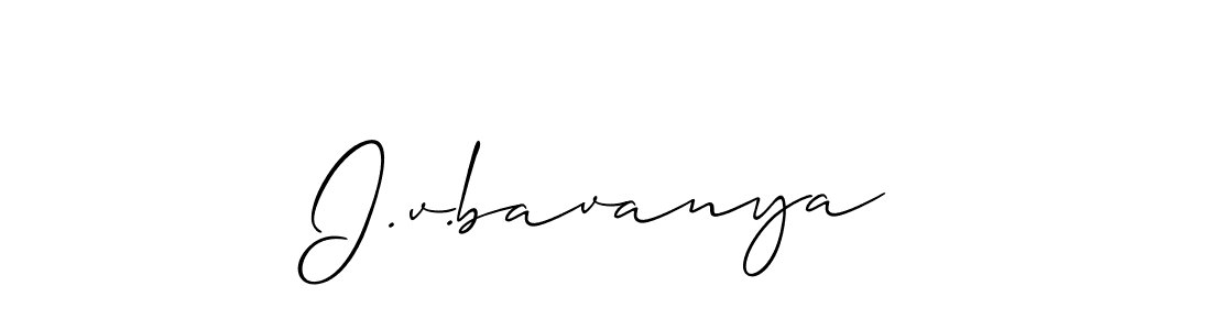 if you are searching for the best signature style for your name I.v.bavanya. so please give up your signature search. here we have designed multiple signature styles  using Allison_Script. I.v.bavanya signature style 2 images and pictures png