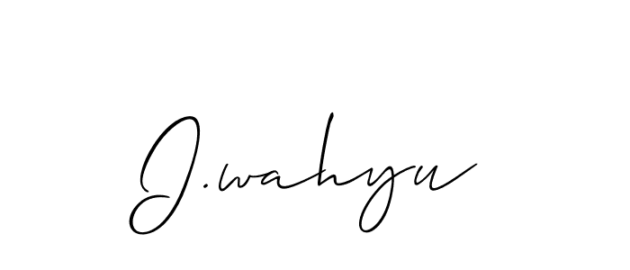 You should practise on your own different ways (Allison_Script) to write your name (I.wahyu) in signature. don't let someone else do it for you. I.wahyu signature style 2 images and pictures png