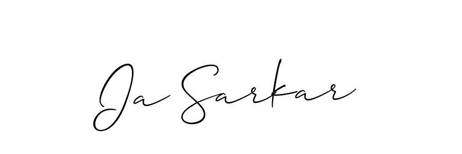 Allison_Script is a professional signature style that is perfect for those who want to add a touch of class to their signature. It is also a great choice for those who want to make their signature more unique. Get Ia Sarkar name to fancy signature for free. Ia Sarkar signature style 2 images and pictures png