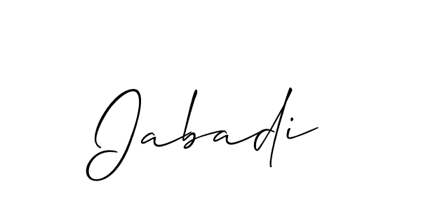 Iabadi stylish signature style. Best Handwritten Sign (Allison_Script) for my name. Handwritten Signature Collection Ideas for my name Iabadi. Iabadi signature style 2 images and pictures png