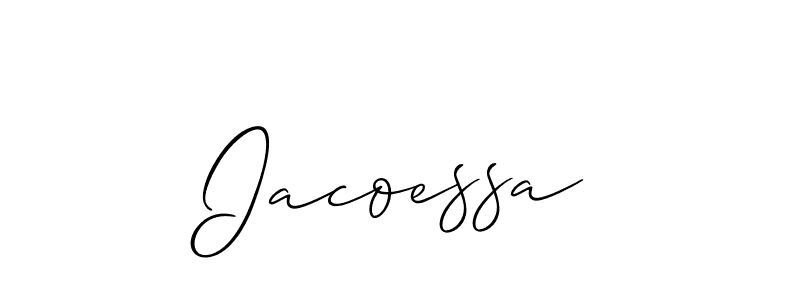 You can use this online signature creator to create a handwritten signature for the name Iacoessa. This is the best online autograph maker. Iacoessa signature style 2 images and pictures png