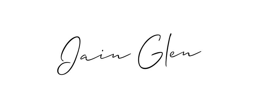 Use a signature maker to create a handwritten signature online. With this signature software, you can design (Allison_Script) your own signature for name Iain Glen. Iain Glen signature style 2 images and pictures png