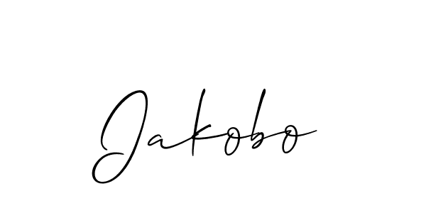 How to make Iakobo signature? Allison_Script is a professional autograph style. Create handwritten signature for Iakobo name. Iakobo signature style 2 images and pictures png